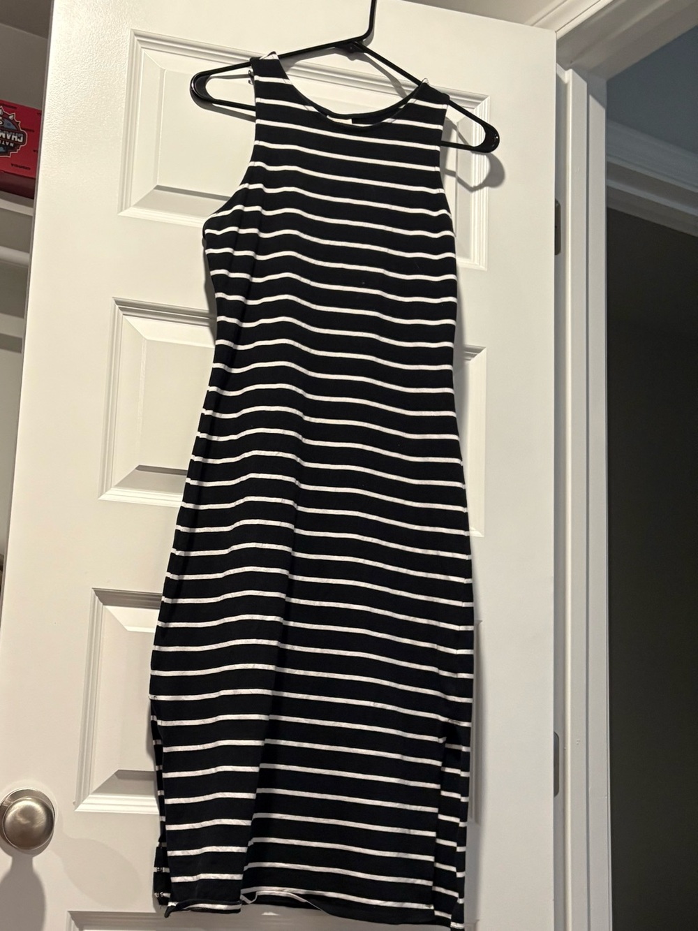 a new day Black and White Striped Maxi Dress